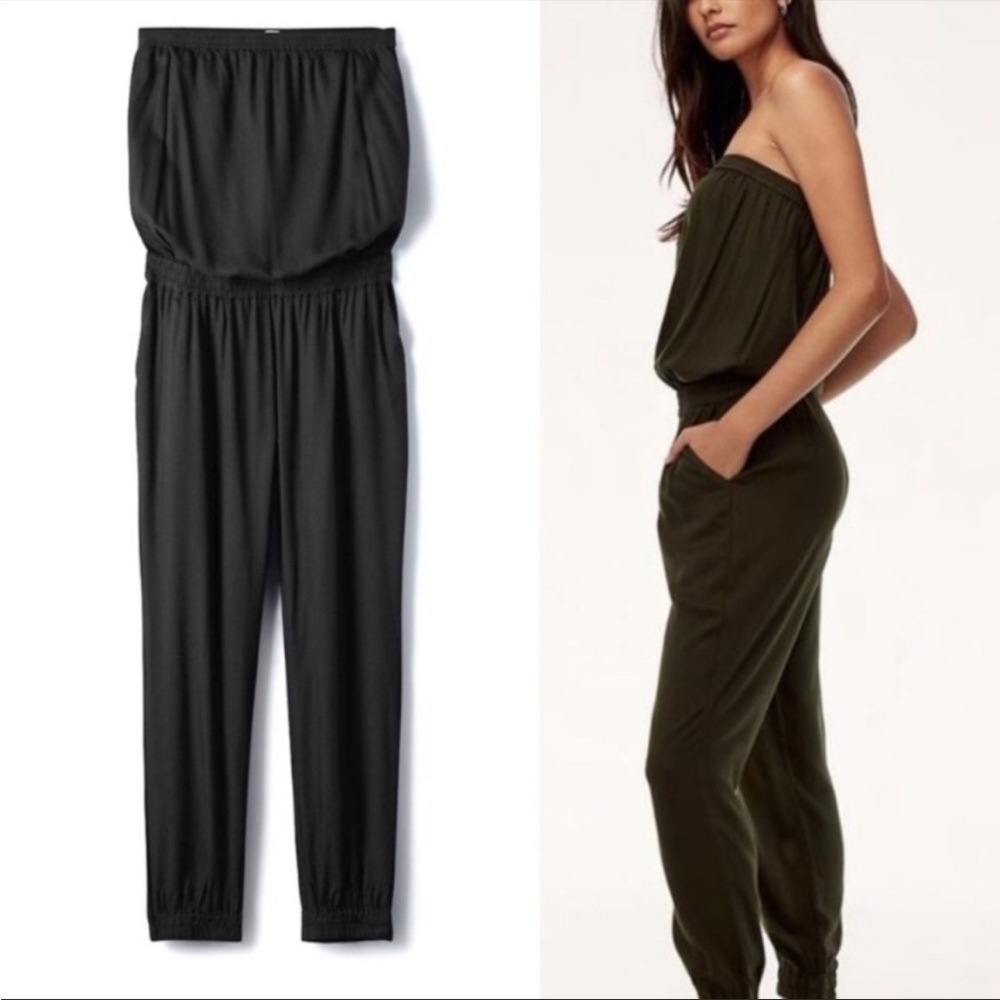 Beautiful Black Aritzia strapless jumpsuit size medium
